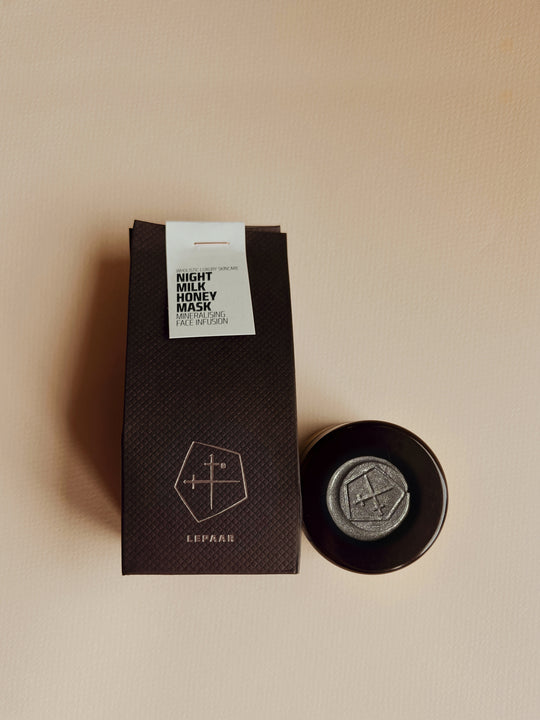 NIGHT MILK HONEY MASK / Mineralising Natural AHA Face infusion